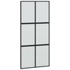 vidaXL Sliding Door Black 102.5x205 cm Tempered Glass and Aluminium