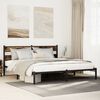 vidaXL Metal Bed Frame without Mattress Smoked Oak 183x213 cm