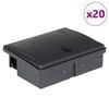 vidaXL Mouse Traps 20 pcs Black 13x10x4 cm