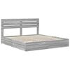 vidaXL Storage Bed Grey Sonoma 180 x 200 cm Engineered Wood