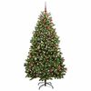 vidaXL Artificial Christmas Tree Green 210 cm PVC and Metal