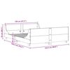 vidaXL Bed Frame without Mattress Wax Brown 120x190 cm Small Double Solid Wood Pine