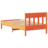 vidaXL Bed Frame without Mattress Wax Brown 75x190 cm Small Single Solid Wood Pine