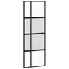 vidaXL Sliding Door with Hardware Set Black 76x205 cm Tempered Glass