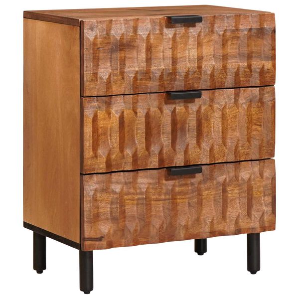 vidaXL Bedside Cabinet Brown 50 x 33 x 62 cm Solid Mango Wood