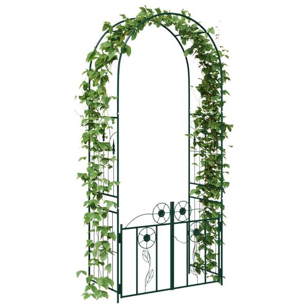 vidaXL Garden Arch with Lock Green 102 x 50 x 218 cm