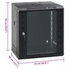 vidaXL 12U Wall Mounted Network Cabinet 19" IP20 53x40x60 cm