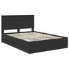 vidaXL Bed Frame with Drawer Black 140 x 190 cm Engineer Wood