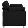 vidaXL Sofa Black 160 x 77 x 82 cm Fabric