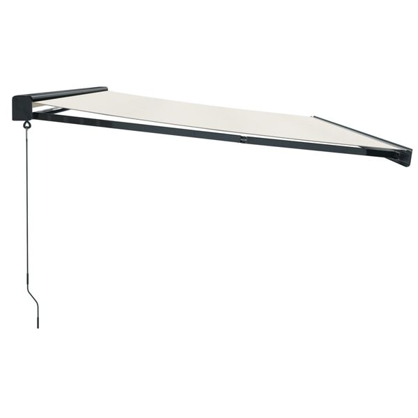 vidaXL Retractable Awning Cream 5x3 m Fabric and Aluminium