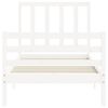 vidaXL Bed Frame without Mattress White 100x200 cm Solid Wood Pine