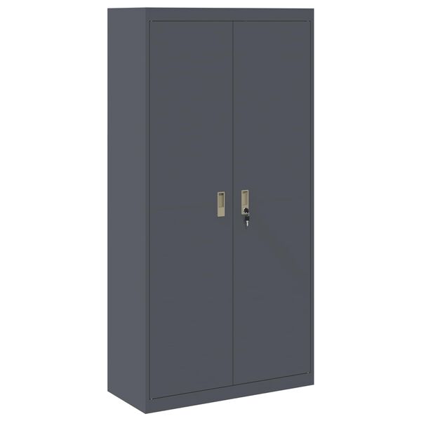 vidaXL Storage Cabinet 2 pcs Anthracite 90 x 40 x 180 cm Steel