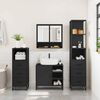 vidaXL 4&nbsp;Piece Bathroom Furniture Set&nbsp;Black Engineered Wood
