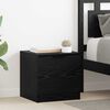 vidaXL Bed Cabinet 2 pcs Black Oak 40 x 39 x 40cm Engineered Wood