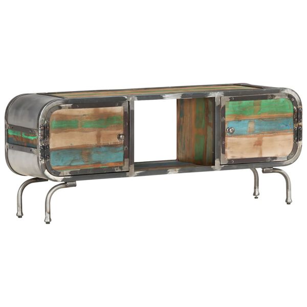 vidaXL TV Cabinet Multicolour 110x30x42 cm Solid Wood Reclaimed
