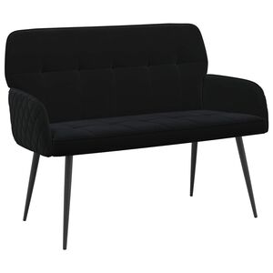 vidaXL 2 Seater Sofa with Metal Legs 2-Seater Black Velvet