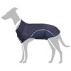 vidaXL Dog Raincoat with Reflective Strips Polyester Navy Blue 3XL