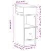vidaXL Bedside Cabinet with Drawer Old Wood 25x31x66 cm