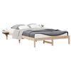 vidaXL Bed Frame with Side Tables Natural 160 x 210 cm Solid Pine Wood