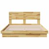 vidaXL Bed Frame with Headboard without Mattress 140x200 cm Solid Wood Oak