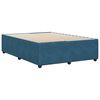 vidaXL Bed Frame without Mattress Blue 140x190 cm Velvet