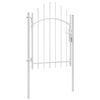 vidaXL Garden Gate Steel 1x2 m White