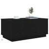 vidaXL Coffee Table with LED Lights Black Oak 90x50x40 cm