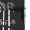 vidaXL Garden Gate 100x200 cm Corten Steel Bamboo Design