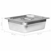 vidaXL Chafing Dishes Silver Stainless Steel