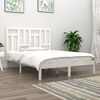 vidaXL Bed Frame without Mattress White 140x200 cm Solid Wood Pine