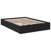 vidaXL Bed Frame with Drawers without Mattress Black 140x200 cm