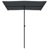 vidaXL Garden Parasol with Aluminium Pole 180x110 cm Black