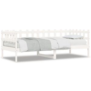 vidaXL Day Bed without Mattress White 80x200 cm Solid Wood Pine