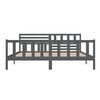 vidaXL Bed Frame without Mattress Grey Solid Wood 200x200 cm (810104+814166)