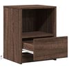 vidaXL Bedside Cabinets with LED Lights 2 pcs Brown Oak Engineered Wood