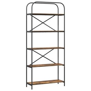 vidaXL Bookshelf Smoked Oak 80 x 30 x 183 cm Engineered wood