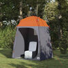 vidaXL Shower Tent Folding Grey and Orange 160 x 160 x 227 cm Steel