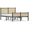 vidaXL Metal Bed Frame without Mattress Sonoma Oak 120x200 cm