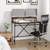vidaXL Desk Smoked Oak 100x50x90 cm Engineered Wood and Iron