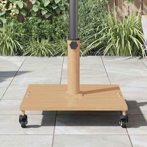 vidaXL Parasol Base Light Wood 45 x 45 x 31.5 cm