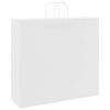 vidaXL Paper Bags 250 pcs with Handles White 54x15x49 cm
