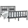 vidaXL Bed Frame without Mattress Grey Solid Wood Pine 120x200 cm
