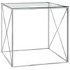 vidaXL Coffee Table Silver 55x55x55 cm Stainless Steel and Glass