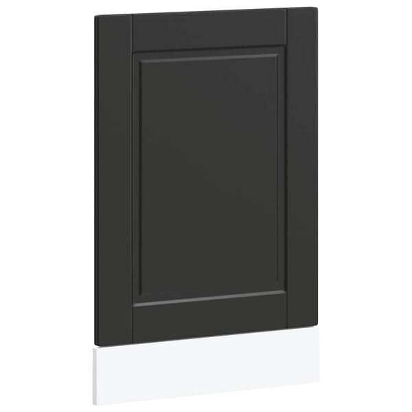 vidaXL Dishwasher Panel Porto Black 45x1,5x67 cm Engineered Wood