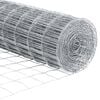 vidaXL Fence with Posts Silver 1.6 x 10 m Steel