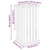 vidaXL Planter Brown 33 x 33 x 65 cm Impregnated pine wood