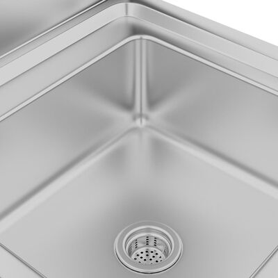 vidaXL Commercial Kitchen Sink Cabinet 60x60x96 cm Stainless Steel