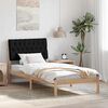 vidaXL Bed Frame with Upholstered Headboard Brown 90 x 190 cm