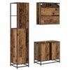 vidaXL Bathroom Furniture Set with Door 3 pcs Old Wood Engineered Wood