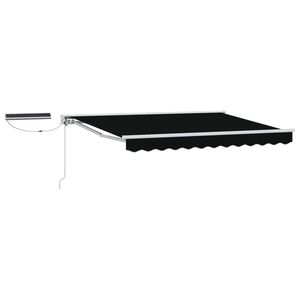 vidaXL Electric Retractable Awning Black and White 3 x 2.5 m